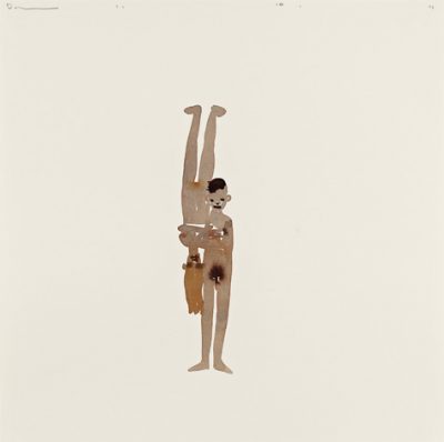 David Austen Man Holding On To Upside Down Woman